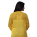 Ada Hand Embroidered Large Yellow Faux Georgette Lucknow Chikankari Long Kurti